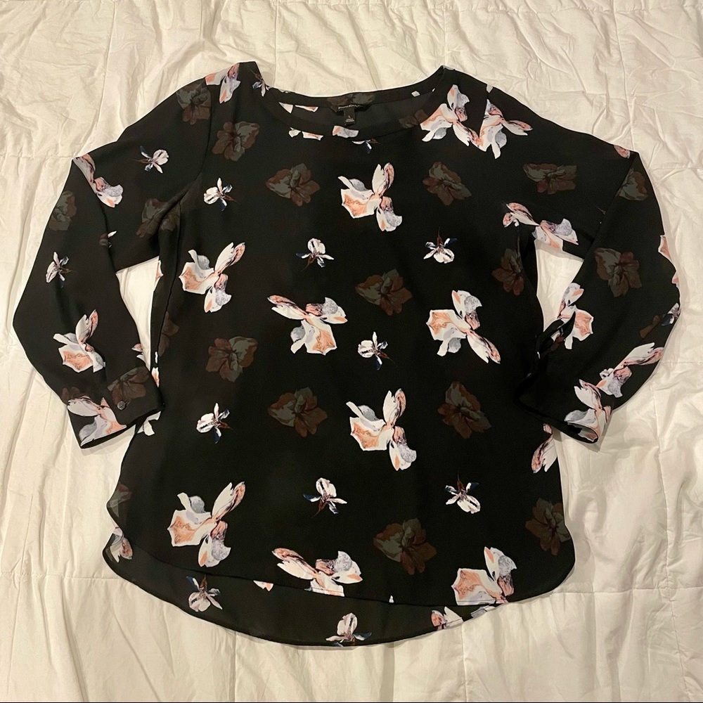 BANANA REPUBLIC Black Long Sleeved Blouse - L